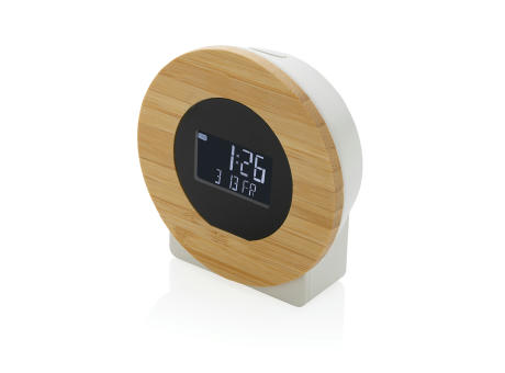 Reloj de escritorio Utah RCS rplastic y bambú LCD