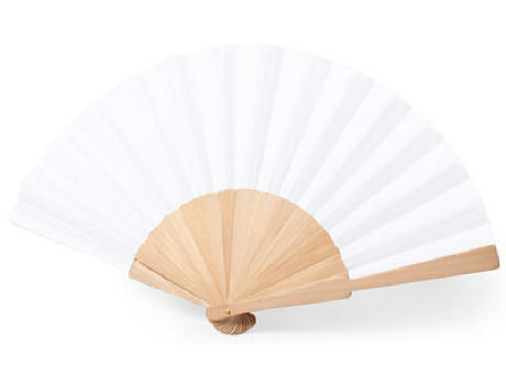 ABANICO DE MADERA NATURAL+TELA SUBLIMABLE ASMAD