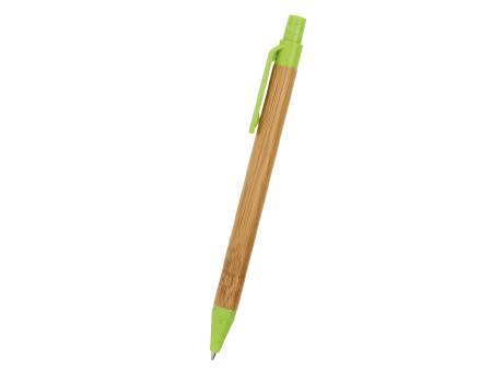 BOLIGRAFO BAMBÚ/CAÑA DE TRIGO/ABS CHIST VERDE