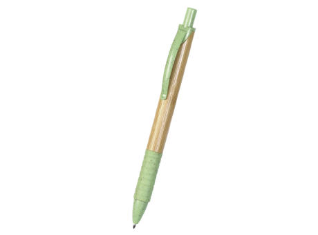 BOLIGRAFO ECONATUR BAMBÚ/CAÑA DE TRIGO/ABS VERDE