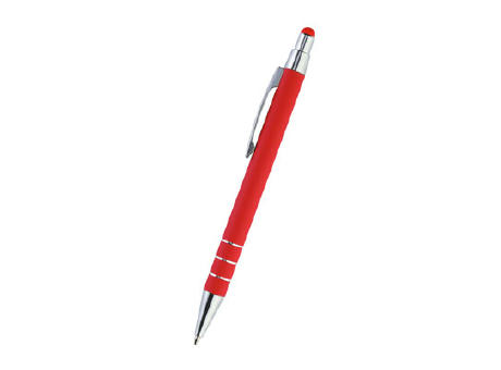 BOLIGRAFO ALUMINIO KAURI CON TOUCH ROJO ACABADO GOMOSO
