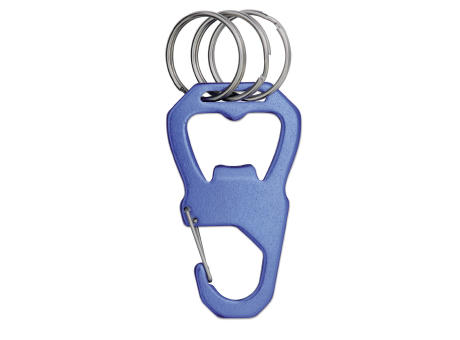 ABRIDOR CON MOSQUETON ALUMINIO KOOP AZUL