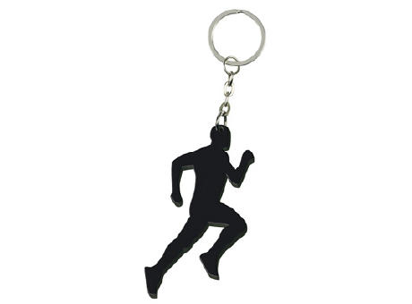 LLAVERO ALUMINIO RUNNING NEGRO
