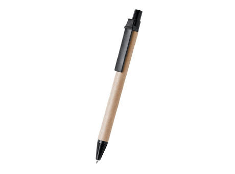 BOLIGRAFO CARTÓN RECICLADO TOKOS NEGRO