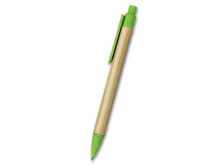 BOLIGRAFO BAMBIX CARTÓN SIMIL BAMBÚ VERDE CLARO