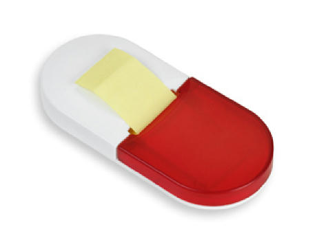 DISPENSADOR POST IT GREAT PILL BLANCO/ROJO