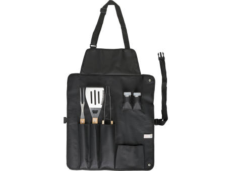 Set de barbacoa Hugo | Inox | Delantal