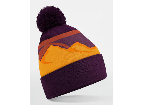 Gorro con pompón picos montañosos