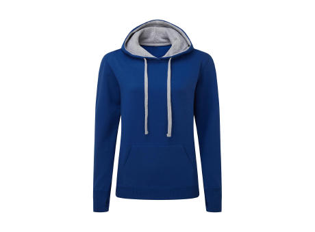 Sudadera con capucha en contraste mujer