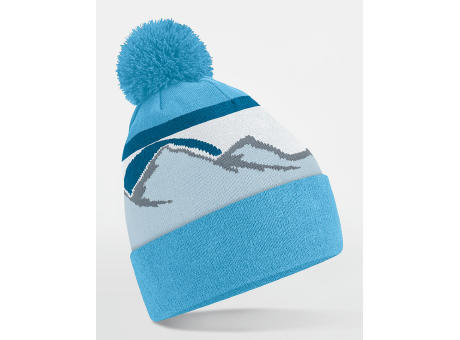 Gorro con pompón picos montañosos