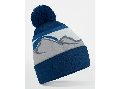 Gorro con pompón picos montañosos