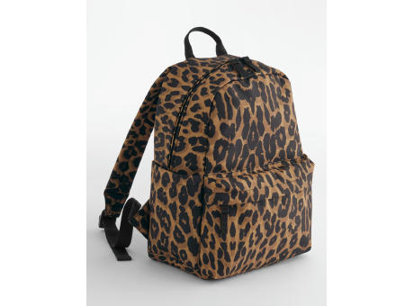 Mochila pequeña estampado leopardo