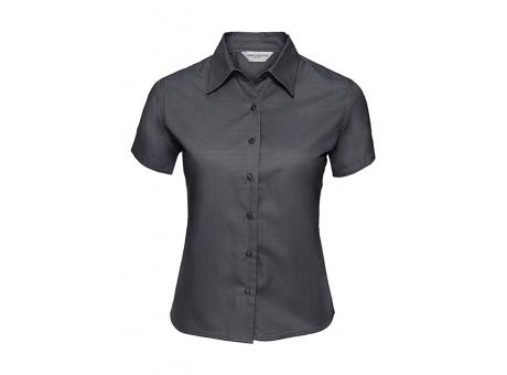 Camisa clásica sarga manga corta mujer