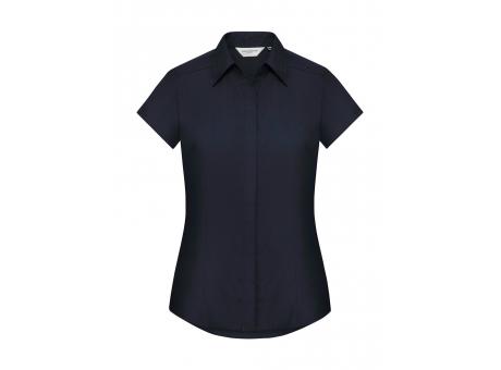 Camisa popelin manga corta mujer