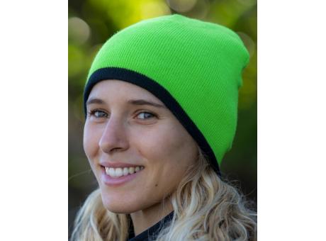 Gorro de punto contrastado