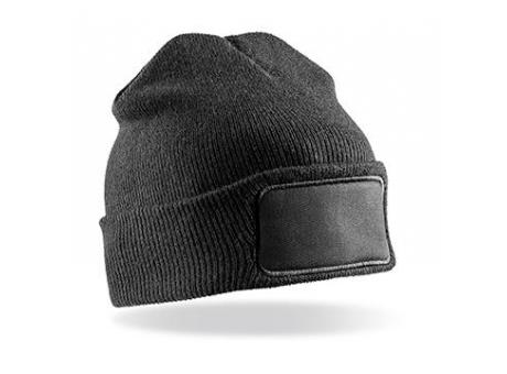 Gorro grueso con parche frontal