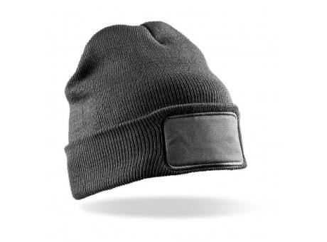 Gorro grueso con parche frontal