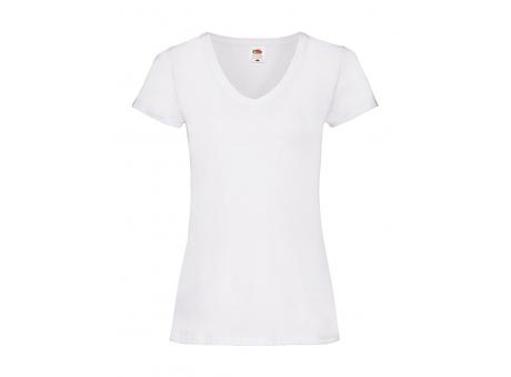 Camiseta cuello V Valueweight corte femenino