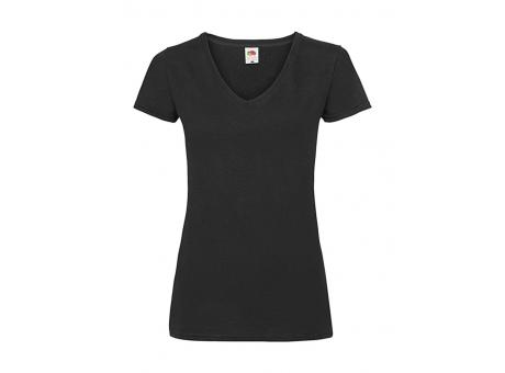 Camiseta cuello V Valueweight corte femenino