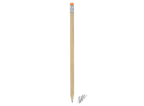 LÁPIZ MADERA CON GOMA COLOR NARANJA 