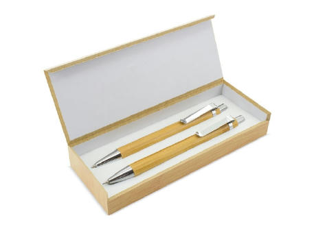 SET BOLIGRAFO Y PORTAMINAS BAMBÚ 