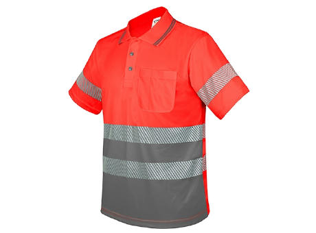 POLO CON BOLSILLO Y BANDAS REFLECTANTES ELÁSTICAS “QVO”