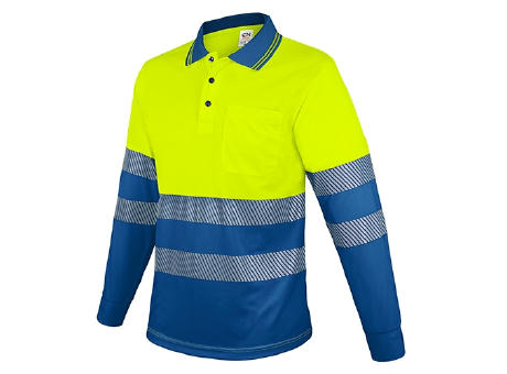 POLO MANGA LARGA CON BOLSILLO Y BANDAS REFLECTANTES “QVO”