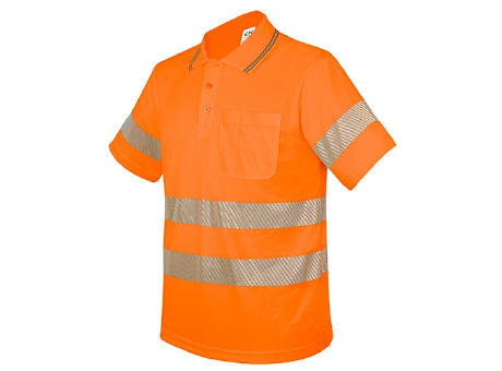 POLO CON BOLSILLO Y BANDAS REFLECTANTES ELÁSTICAS “QVO”