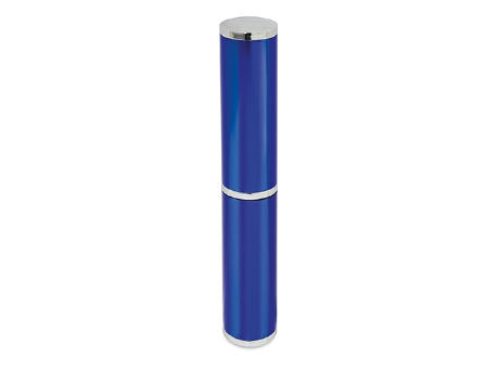 ESTUCHE BOLIGRAFO AZUL/PLATA