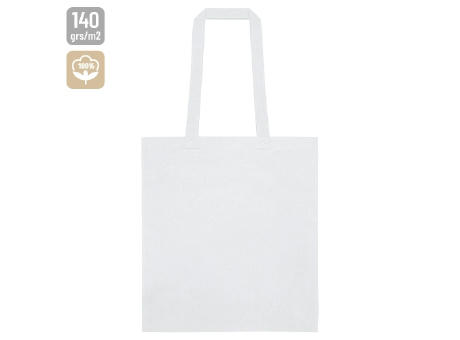 BOLSA DE ASA BLANCA ALGODON 