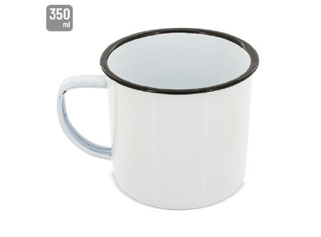 MUG METÁLICA ESMALTADA “RETRO” REBORDE