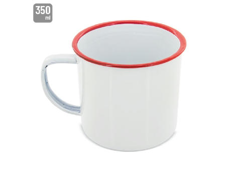 MUG METÁLICA ESMALTADA “RETRO” REBORDE
