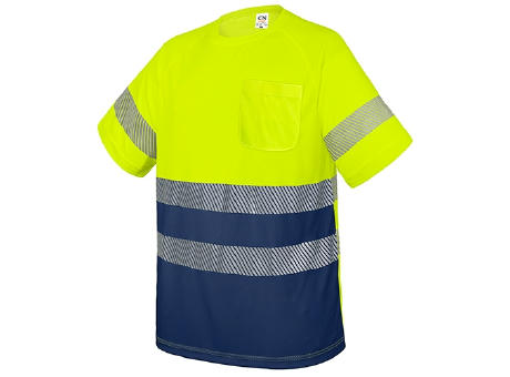 CAMISETA CON BOLSILLO Y BANDAS REFLECTANTES ELÁSTICAS "QVO"