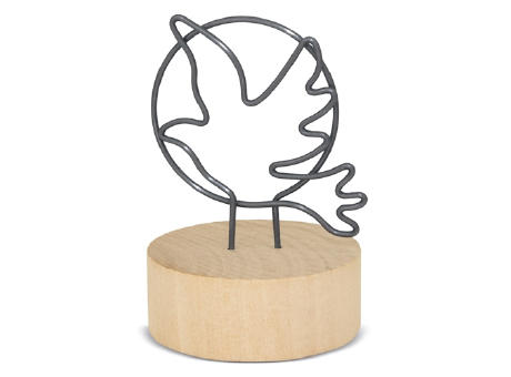 MEMO CLIP CON BASE DE MADERA 