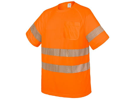 CAMISETA CON BOLSILLO Y BANDAS REFLECTANTES ELÁSTICAS "QVO"