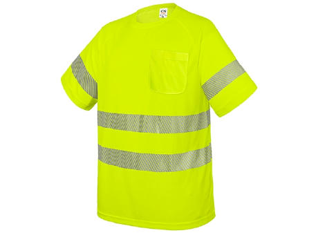 CAMISETA CON BOLSILLO Y BANDAS REFLECTANTES ELÁSTICAS "QVO"