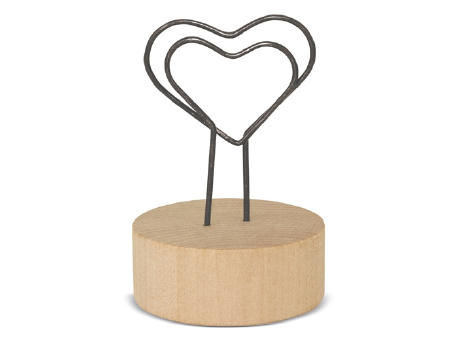 MEMO CLIP CON BASE DE MADERA 