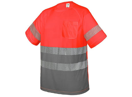 CAMISETA CON BOLSILLO Y BANDAS REFLECTANTES ELÁSTICAS "QVO"