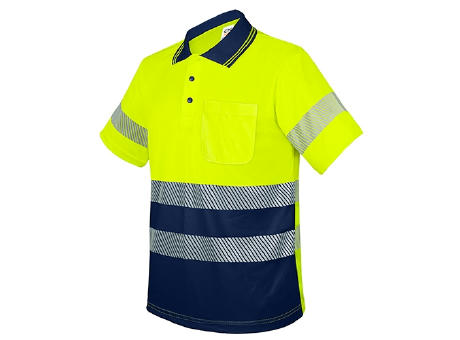 POLO CON BOLSILLO Y BANDAS REFLECTANTES ELÁSTICAS “QVO”