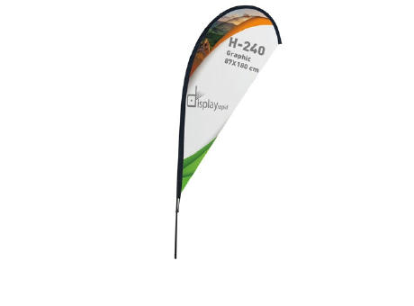 SOPORTE BANDERA FORMA GOTA 2 M