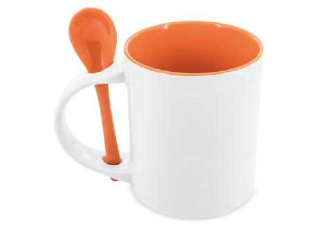 MUG SUBLIMACION REDONDA CON CUCHARA 