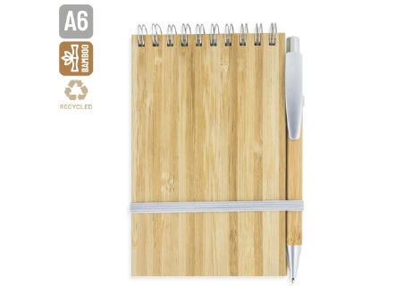 BLOC BAMBU CON BOLIGRAFO NATURE