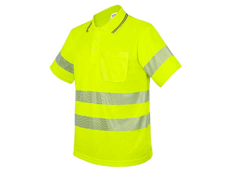 POLO CON BOLSILLO Y BANDAS REFLECTANTES ELÁSTICAS “QVO”
