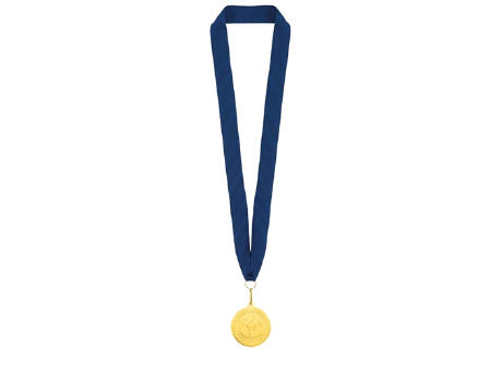 MEDALLA DE ORO "OLIMPIA" LANYARD AZUL