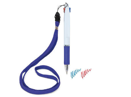 BOLÍGRAFO 2 COLORES CON LANYARD 