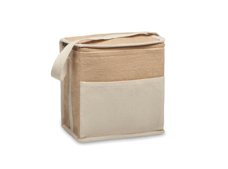 Bolsa nevera de yute y lona 3L