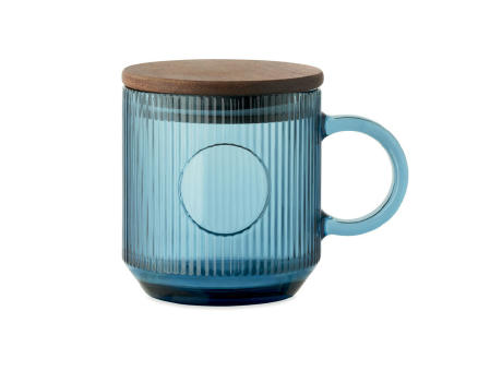 Taza de vidrio acanalado 300ml