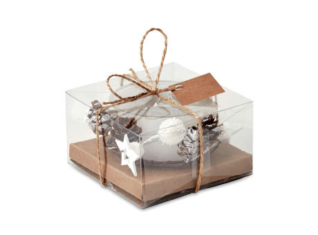 Portavelas navideño