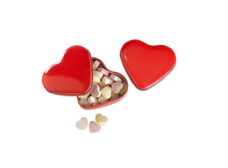 Caja corazón con caramelos