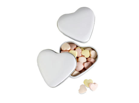 Caja corazón con caramelos